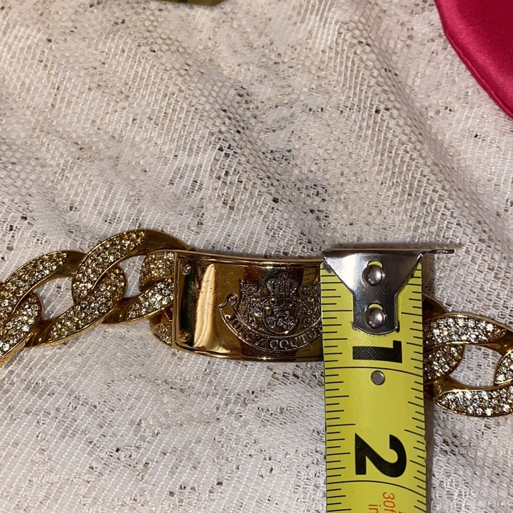 Juicy Couture PAVE SCOTTIE DOG COLLAR SWAROVSKI CRYSTALS CHUNKY LINK ID BRACELET